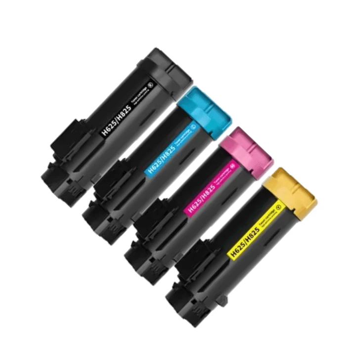 Pack 4 toners Dell H825 compatibles noir, cyan, magenta, jaune — Dell H 825 CDW, H 625 CDW
